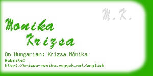 monika krizsa business card